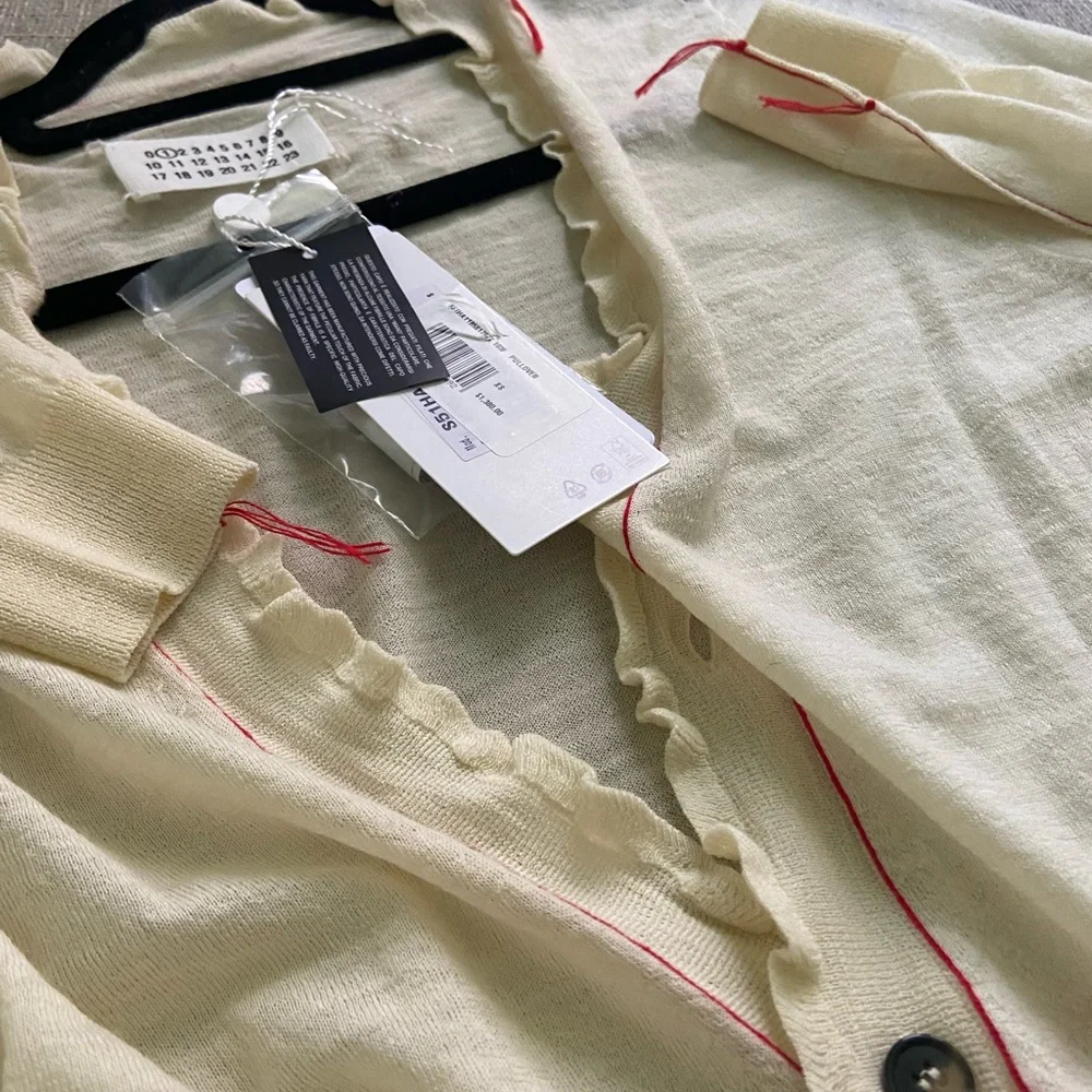 NWOT Maison Margiela cardigan wool silk blend - Picture 6 of 7